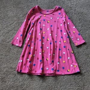 Faded Glory dress - Size S (6/6x) - pink and polka dot - swing dress
